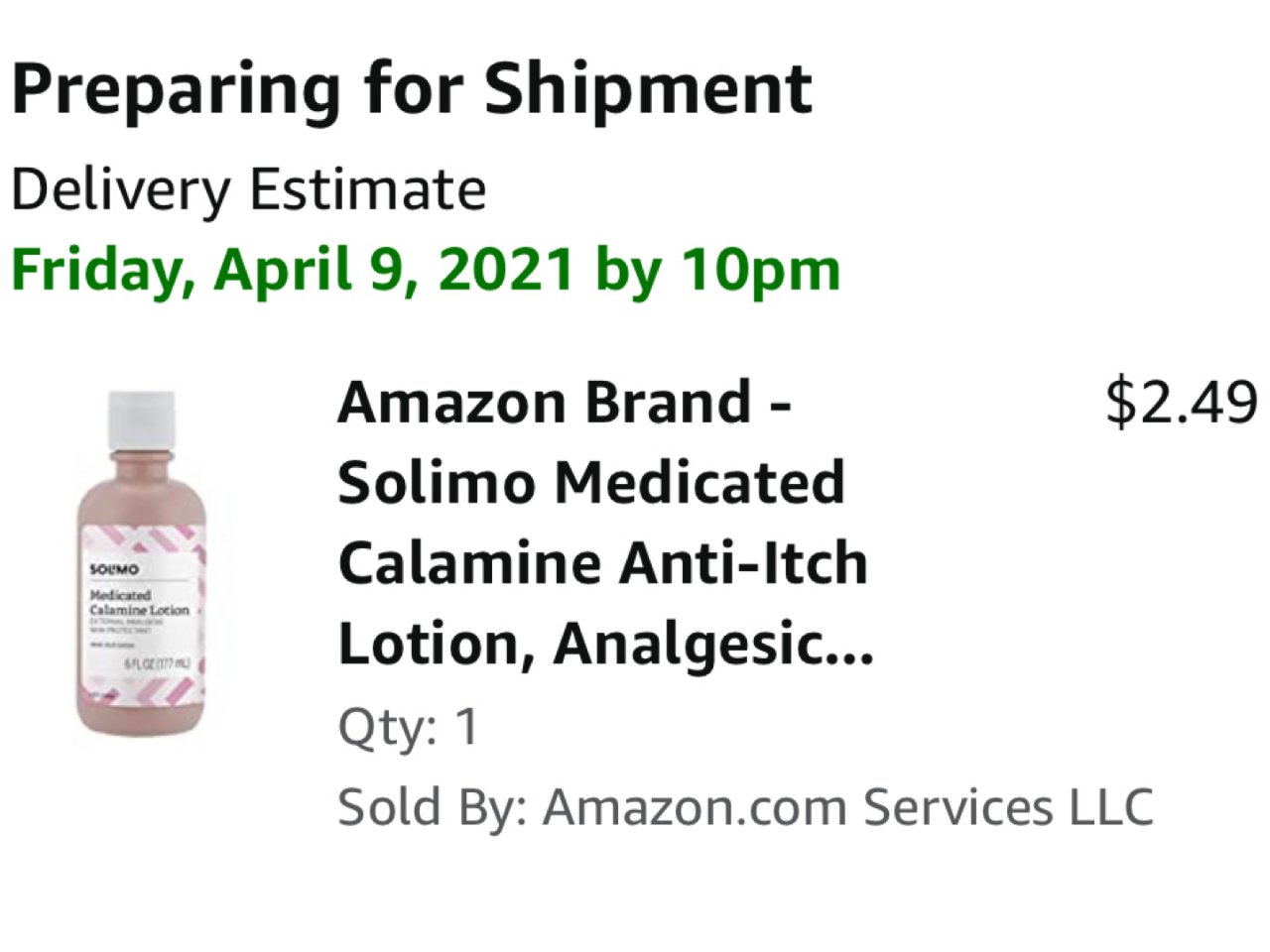 Amazon Brand - Solimo Medicated Calamine Anti-Itch Lotion, Analgesic Skin Protectant, 6 Fluid Ounce : Health & Personal Care