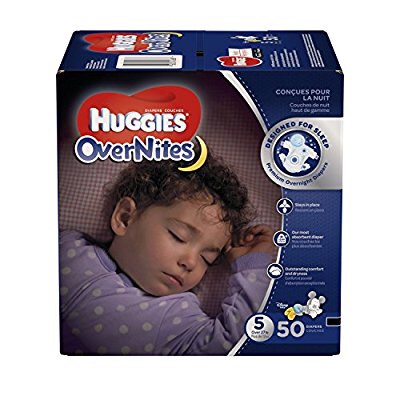 HUGGIES 夜间尿布s, Size 5 for over 27 lbs., Pack of 50