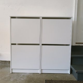 IKEA BISSA 鞋柜改造DIY...