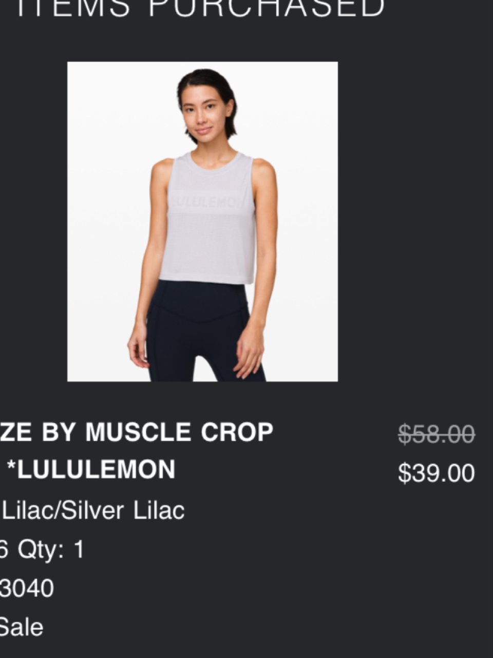 Lululemon crop top