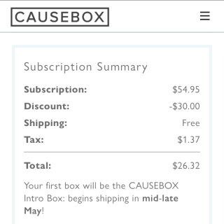 CAUSEBOX 春季intro盒子$2...