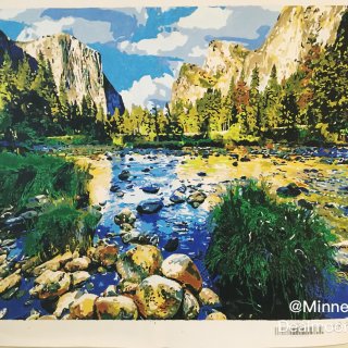 TOCARE DIY Paint by Number for Adults Nature,Adult Painting by Numbers On Canvas Kit,16x20inch Yosemite National Park