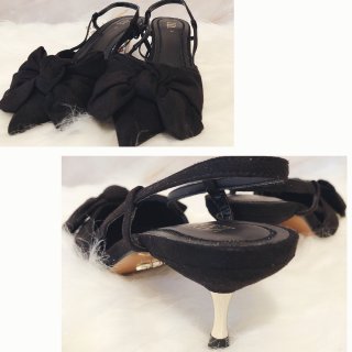 Kitten Heel Shoes with Bow