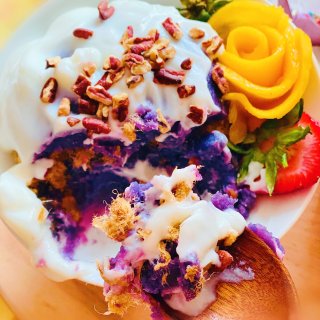 21天自律计划4⃣️：紫薯酸奶伪蛋糕🍰健...