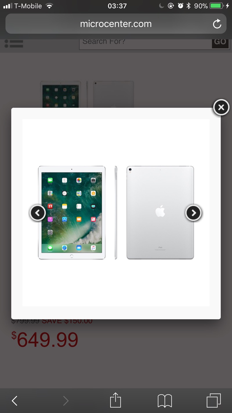 第二代Apple 12.9-inch iPad Pro Wi-Fi 64GB -Micro Center
