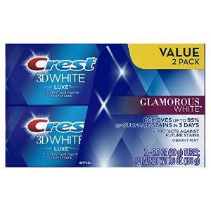 Crest Twin Pack 3D White Luxe Glamorous White Toothpaste, 3.5 Ounce each, 2 Pack