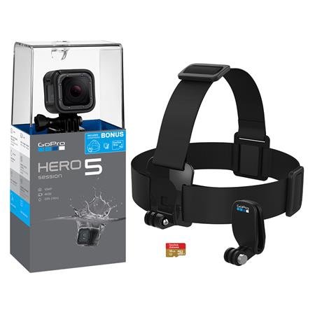 史低价 GoPro HERO5 Black + 16GB 存储卡 + 头戴和充电器等额外附件
