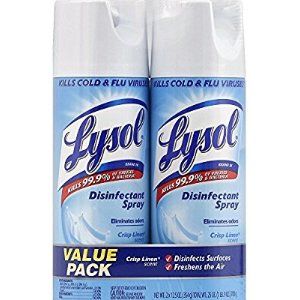 Lysol Disinfectant Spray, Crisp Linen, 25oz (2X12.5oz) @ Amazon.com