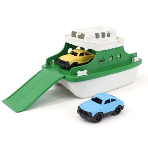 Green Toys Ferry Boat Bathtub Toy, Green/White, 10"X 6.6"x 6.3"