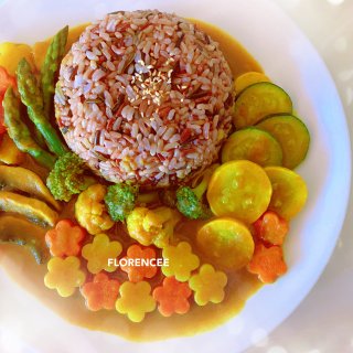 咖喱时蔬糙米饭，美味又健康，比肉肉更好吃...