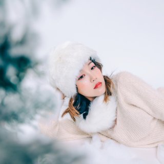 ❄️圣诞写真 雪国少女...
