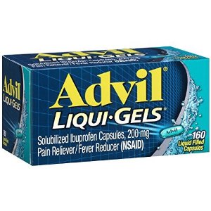 Advil Liqui-Gels (160 Count) Pain Reliever/Fever Reducer Liquid Filled Capsule, 200mg Ibuprofen, Temporary Pain Relief