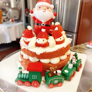 🎄圣诞节～第一次尝试做红丝绒蛋糕，真的超...