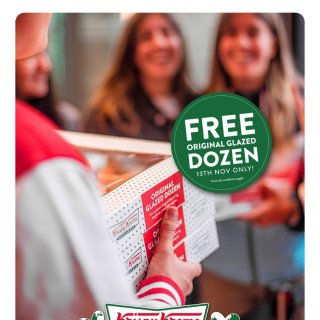 Krispy Kreme 免費🆓一盒甜甜...