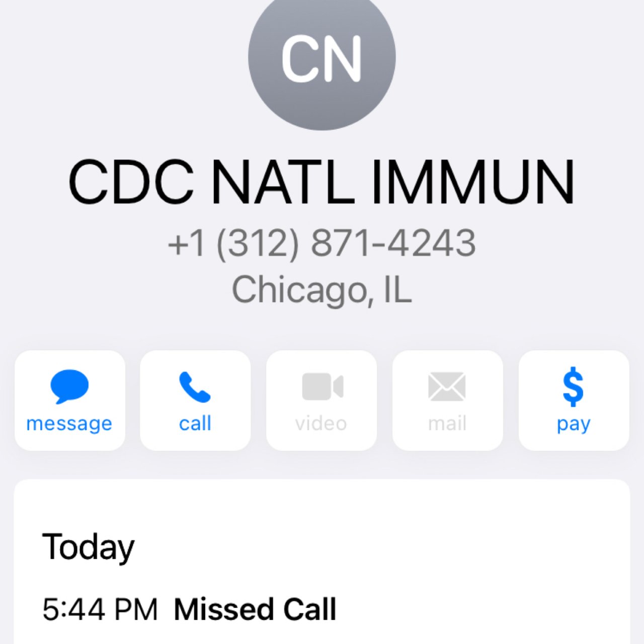 大家有收到CDC打来的电话吗？...