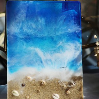 DIY海浪沙滩【树脂】装饰画...