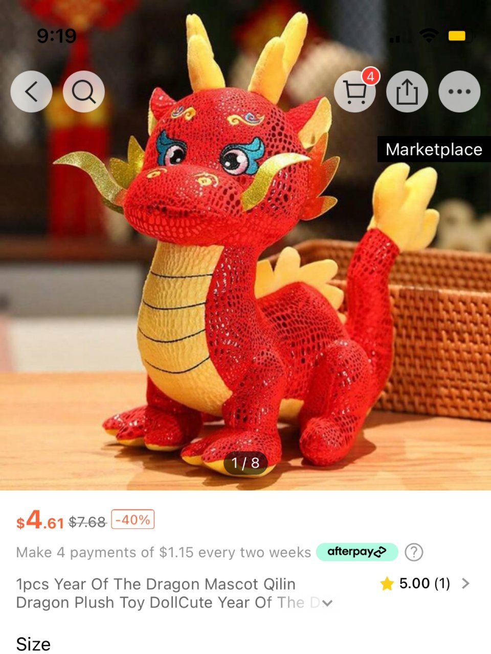 1pc Year Of The Dragon Lucky Mascot Plush Toy Chinese Dragon Pendant Promotion Gift Zodiac Dragon Doll | SHEIN USA