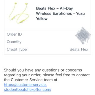 免费Beats耳机🎧领到啦...