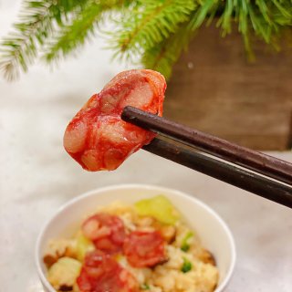 懒人食—香菇腊肠焖饭（顺便晒我晾好的广肠...