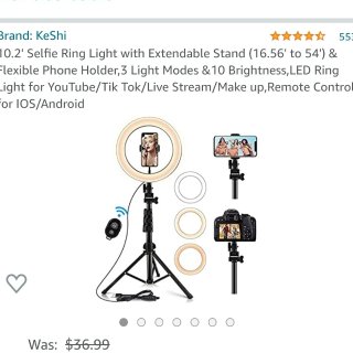 Amazon.com: 10.2' Selfie Ring Light with