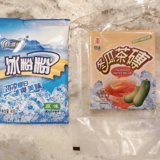居家自制：冰粉粉+冬瓜糖砖=甜蜜蜜冰爽透...