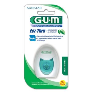 Gum Sunstar 2004C GUM EEZ-Thru Mint Flavor PTFE Dental Floss, 43.3 yd. Spool
