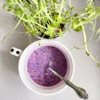 觉得很不错的营养早餐——紫薯味魔芋代餐粥...