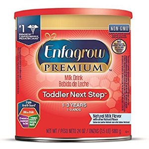 Enfagrow PREMIUM Toddler Next Step Natural Milk Powder, 24 Ounce Can, Pack of 4 @ Amazon