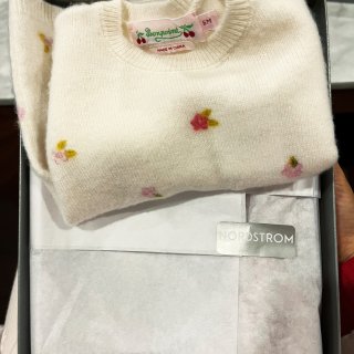 Bonpoint Kids' Floral Embroidered Cashmere Sweater | Nordstrom
