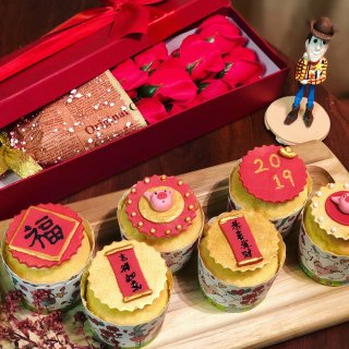 新年红红火火,自制cupcakes