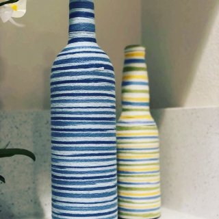 DIY花瓶摆件 毛线🧶绕一切...