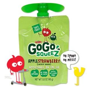 GoGo squeeZ Applesauce 吸吸乐苹果泥72只, 3.2 Ounce