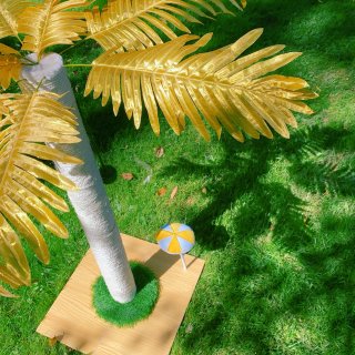 棕榈树的秋天 🏖️ 沙滩主题猫爬杆...
