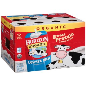 Horizon Organic Lowfat Milk, 8 fl oz, 12 Ct