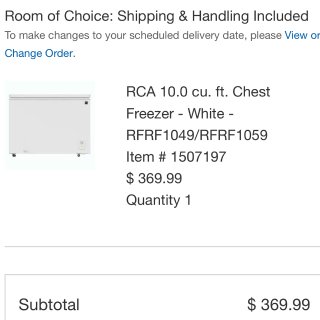 RCA 10.0 cu. ft. Chest Freezer - White - RFRF1049/RFRF1059