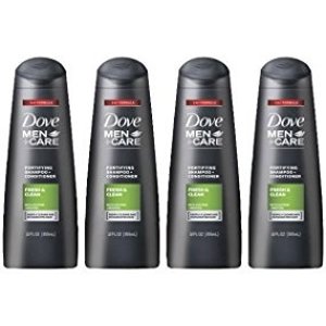 Dove Men+Care 2 in 1 Shampoo, Fresh and Clean 12 oz, 4 Count