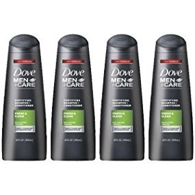 Men+Care 2 in 1 Shampoo, Fresh and Clean 12 oz, 4 Count