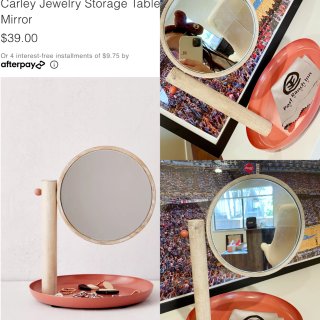 Carley Jewelry Storage Tabletop Mirror | Urban Outfitters
