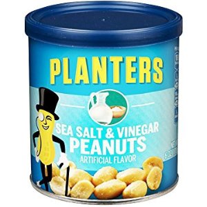 Planters Flavored Peanuts, Sea Salt & Vinegar, 6 Ounce Canister @ Amazon