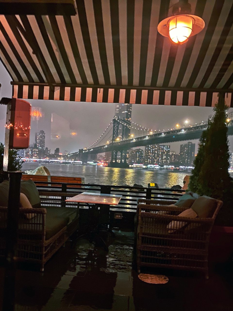 纽约🌃布鲁克林桥下夜景餐厅Cecconi...