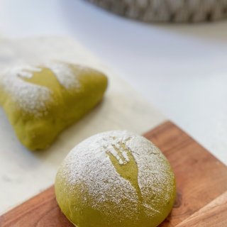 【面包甜品】抹茶紫薯芋泥软欧包...