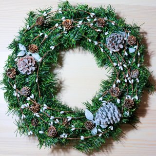 DIY Wreath 第一次做圣诞花环...
