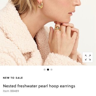 J.Crew: Nested Freshwater Pearl Hoop Earrings For Women