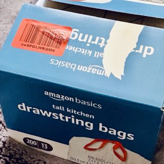 Amazon 厨房用抽绳垃圾袋...