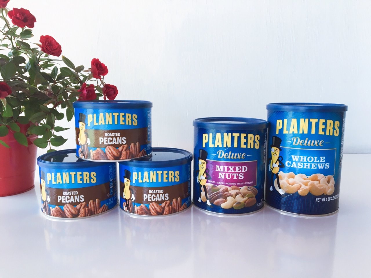 Planters 绅士,山核桃,Deluxe Mixed Nuts,Deluxe Whole Cashews,混合坚果,腰果,Trader Joe's 缺德舅,玫瑰花