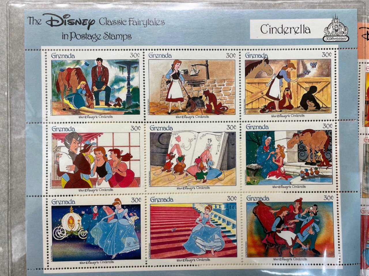 迪士尼灰姑娘系列邮票...