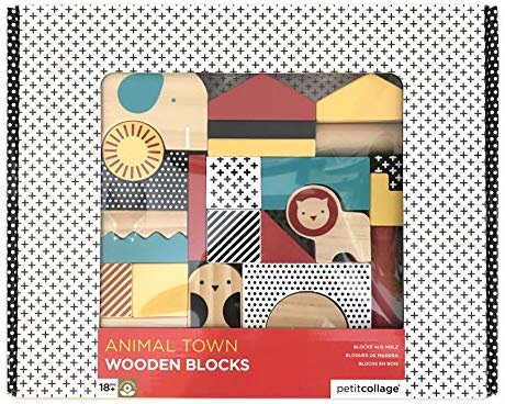 儿童拼图积木
Petit Collage Animal Town Wooden Blocks : Baby