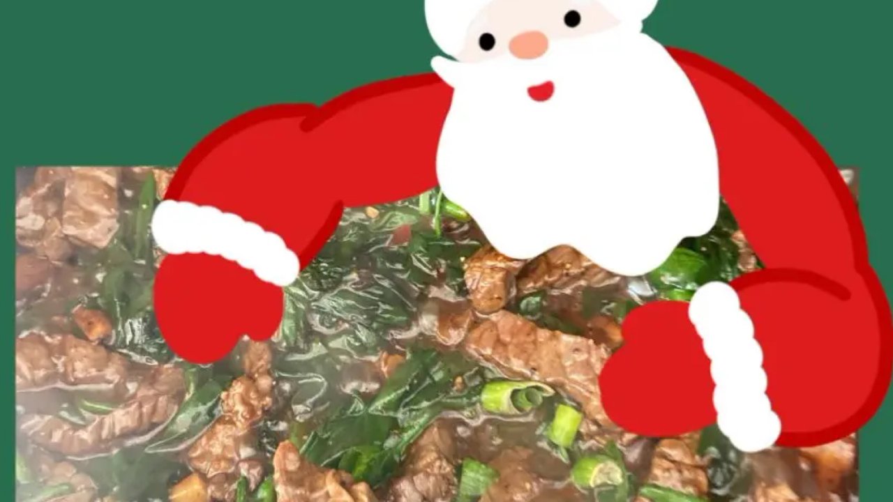 圣诞月成为耀眼大厨—大葱炒牛肉