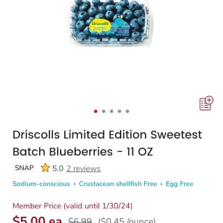 快冲，Driscoll’s最甜的蓝莓🫐只...