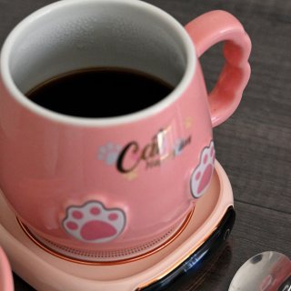 有线|🉑爱猫咪加热咖啡杯😻...